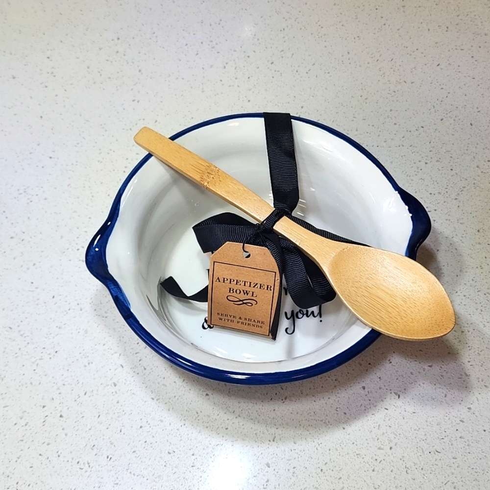 Appetizer Bowl and spoon. New in box
